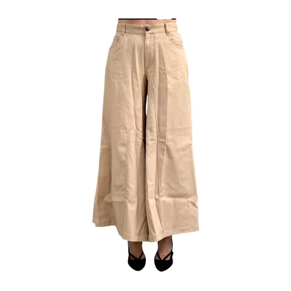 White Sand Stijlvolle broeken voor mannen Beige Dames