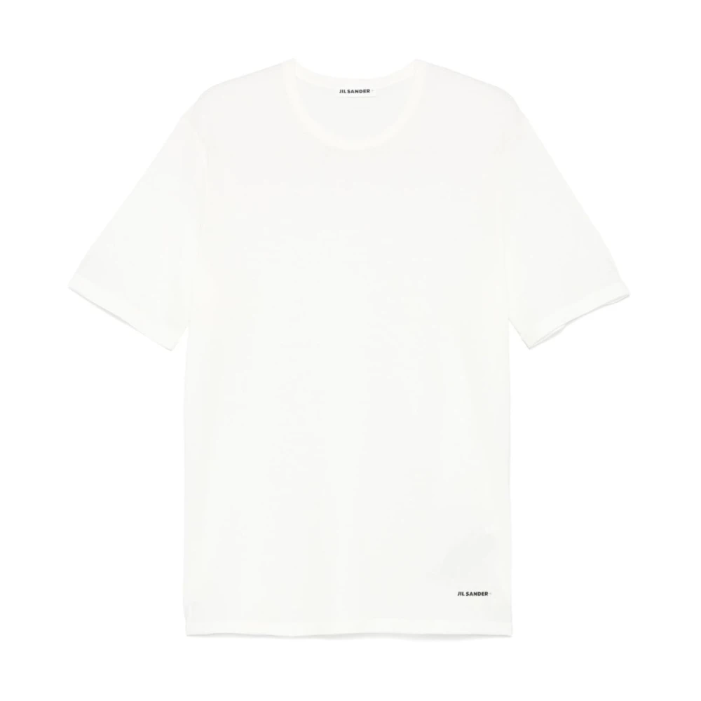 Jil Sander Wit T-shirt en Polo White Heren