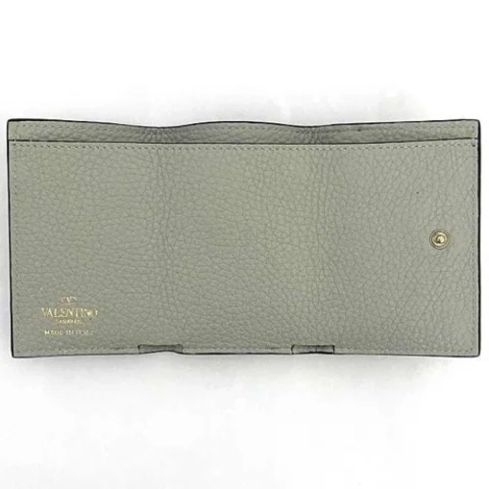 Valentino Vintage Pre-owned Leather wallets Gray Dames