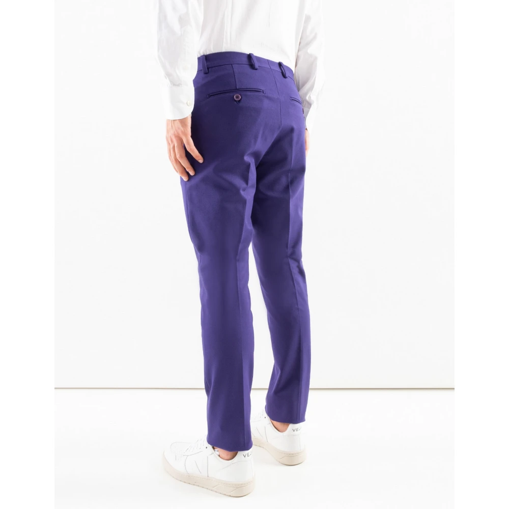 Corsinelabedoli Klassieke Rechte Pijp Broek Purple Heren