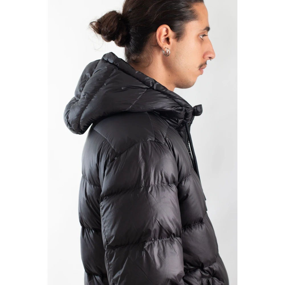 Afterlabel Glanzende Hooded Donsjas Black Heren
