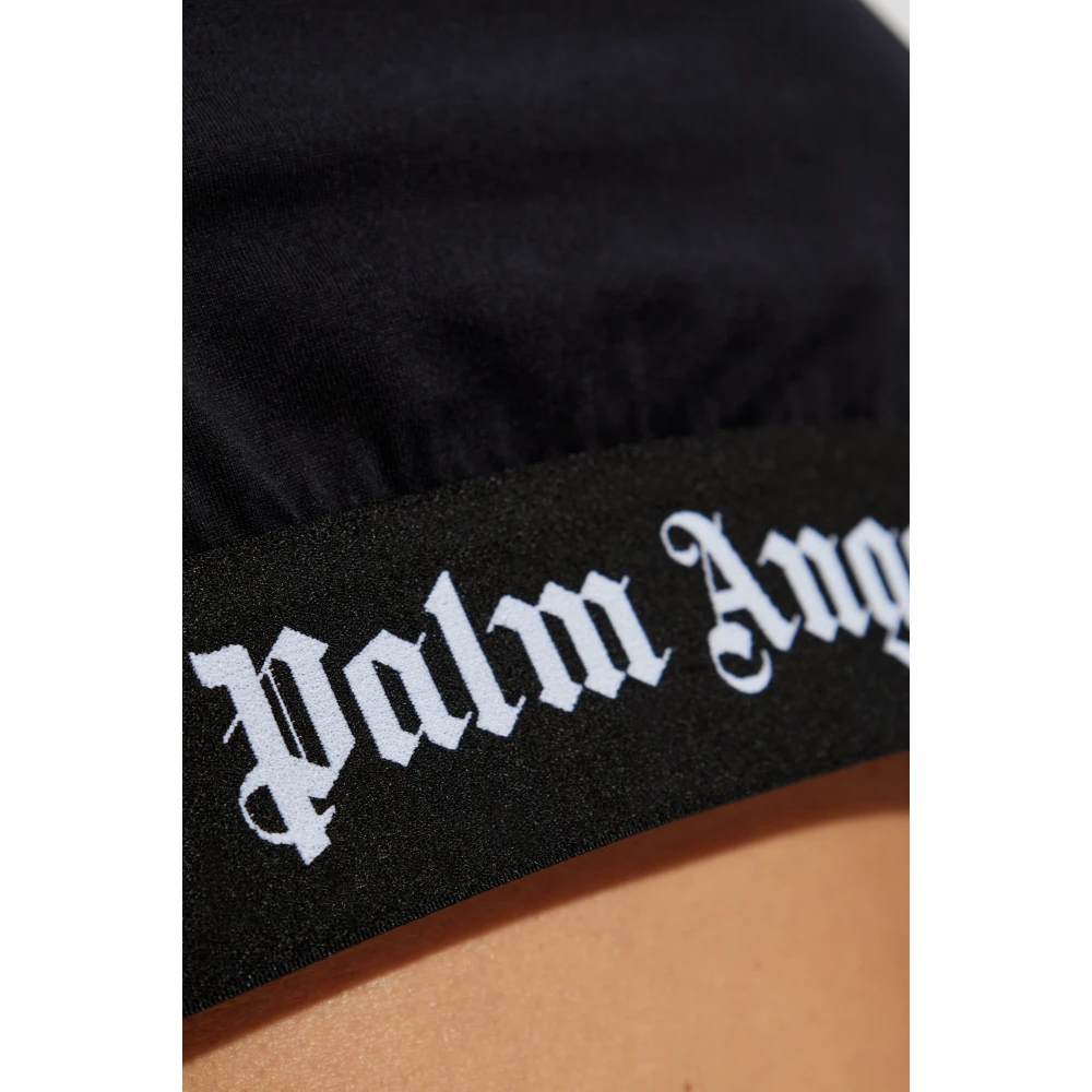 Palm Angels Top met logo Black Dames