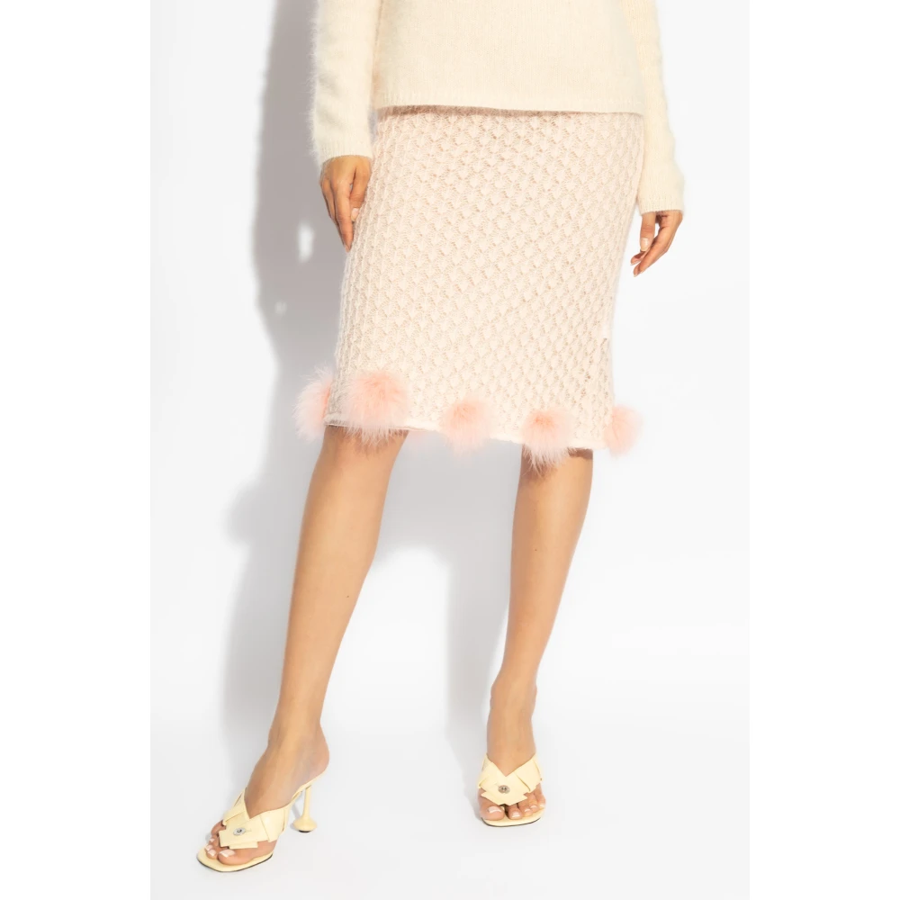 Blumarine Rok met decoratieve afwerking Pink Dames