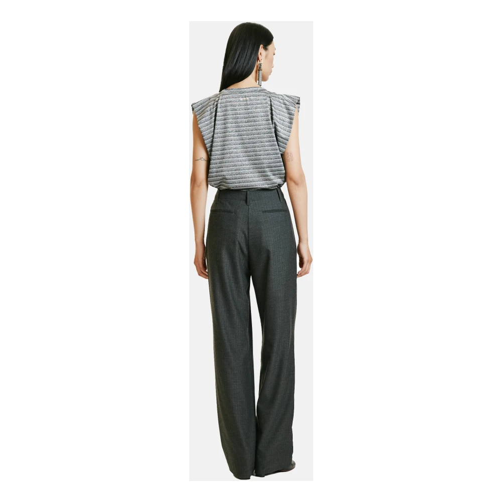 Momoni Broek met Chevron Patroon Green Dames
