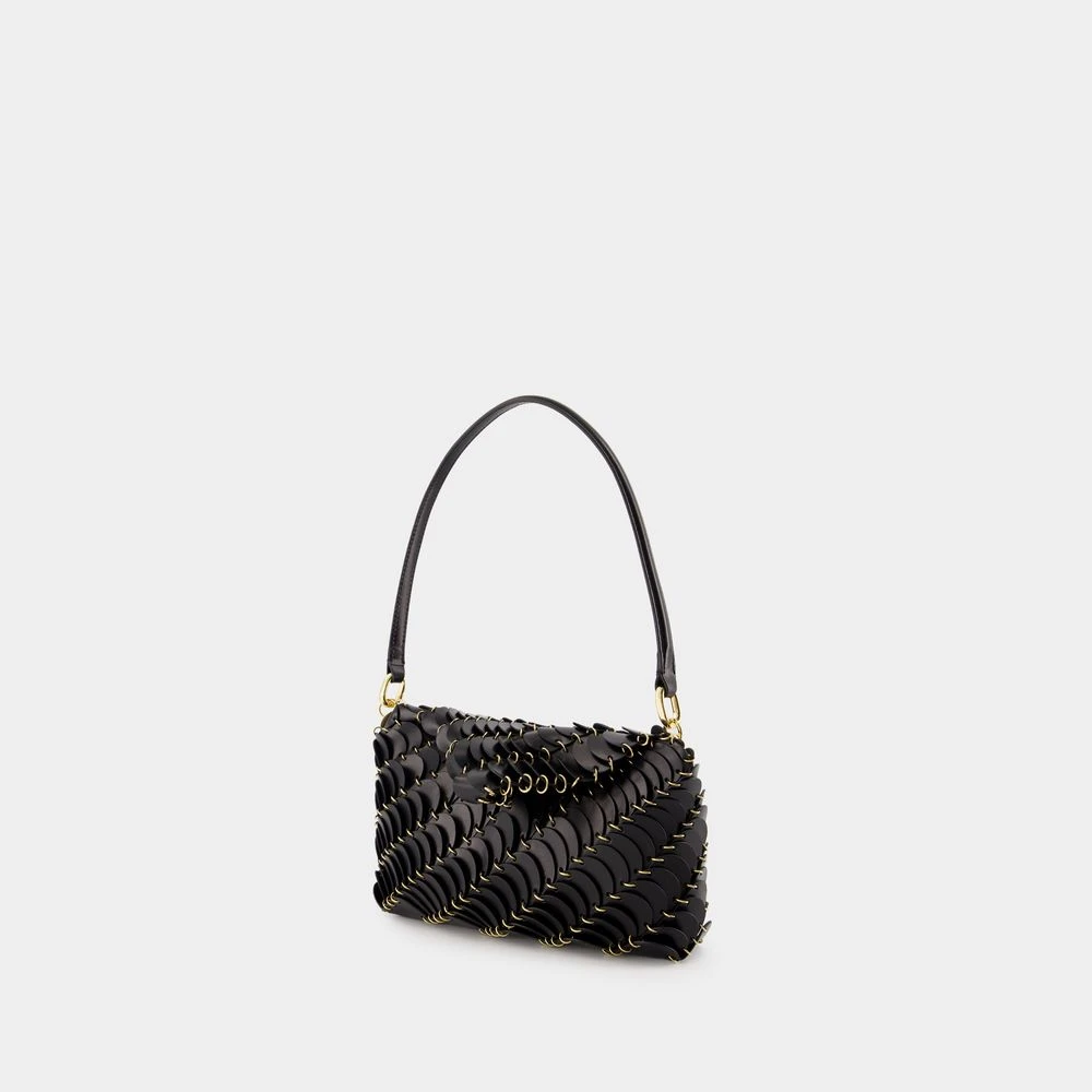 Paco Rabanne Zwarte Leren Schoudertas Black Dames