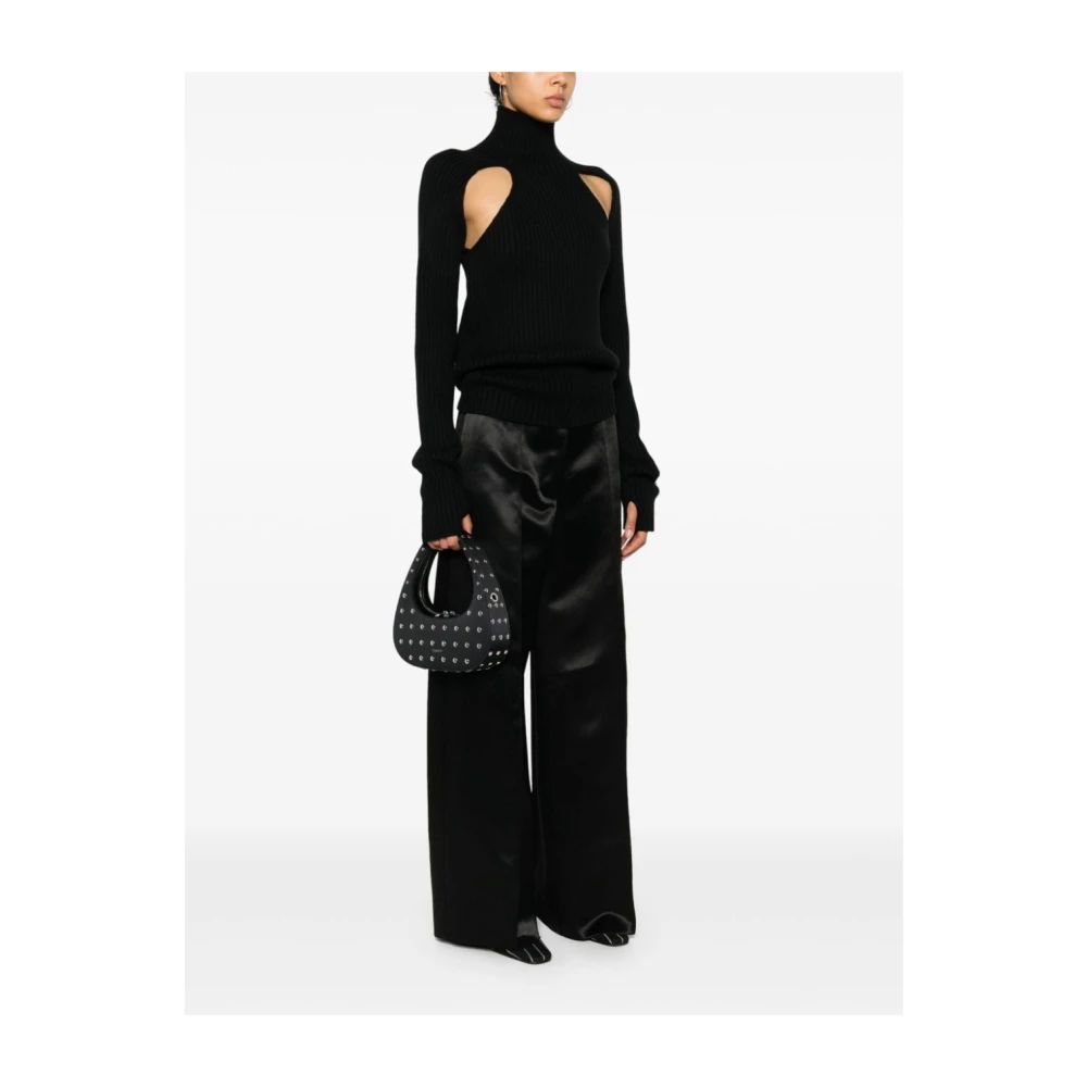 Coperni Studded Black Satin Schoudertas Black Dames