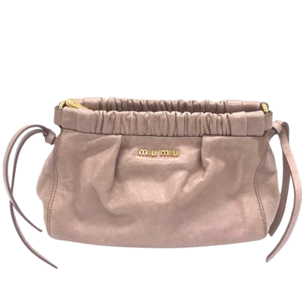 Miu Pre-owned Leather shoulder-bags Pink Dames