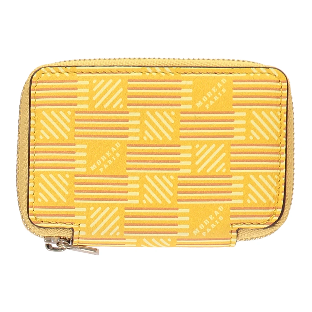 Moreau Paris Korrelig Leren Ritsportemonnee Yellow Dames