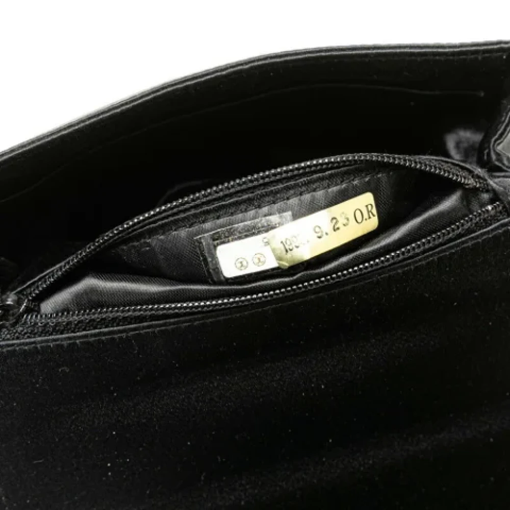 Chanel Vintage Pre-owned Satin chanel-bags Black Dames
