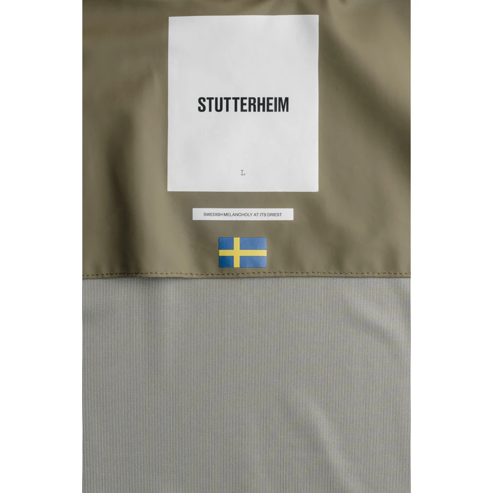 Stutterheim Lichtgewicht Waterdicht Overshirt Green Heren