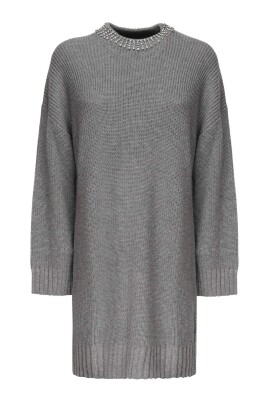 grey-rhinestone-crew-neck-dress