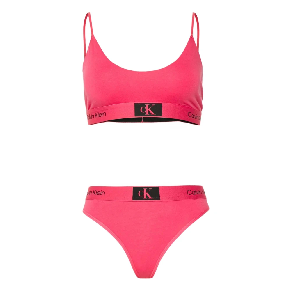 Calvin Klein Unline Bra Set Bikini Pink Dames