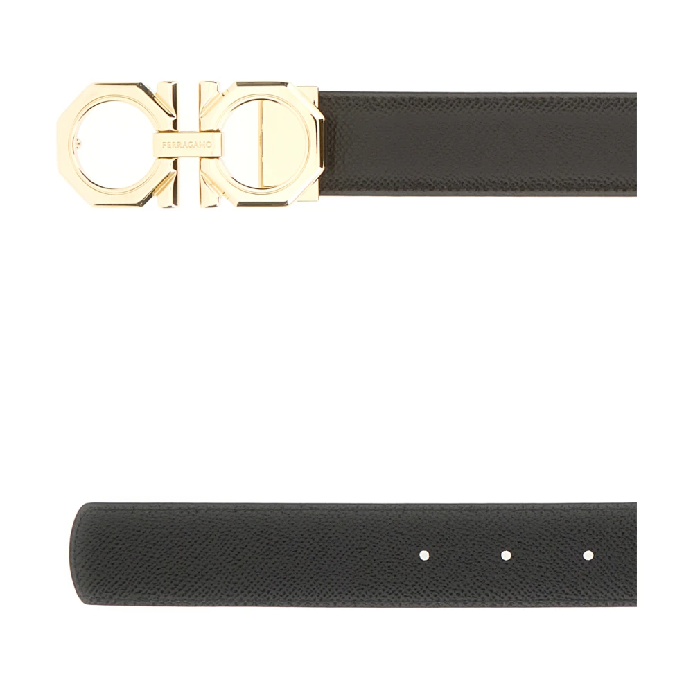 Salvatore Ferragamo Stijlvolle Riem Collectie voor Mannen Black Heren
