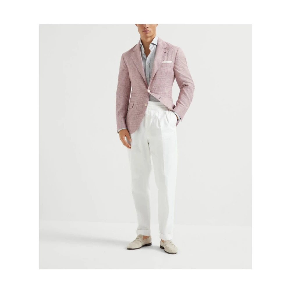 BRUNELLO CUCINELLI Zijden en Katoenen Jersey Shirt Gray Heren