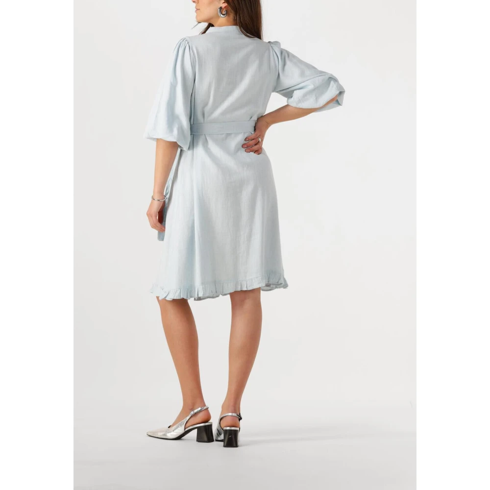 Notre-v Chique Midi Jurk voor Zomerdagen Blue Dames