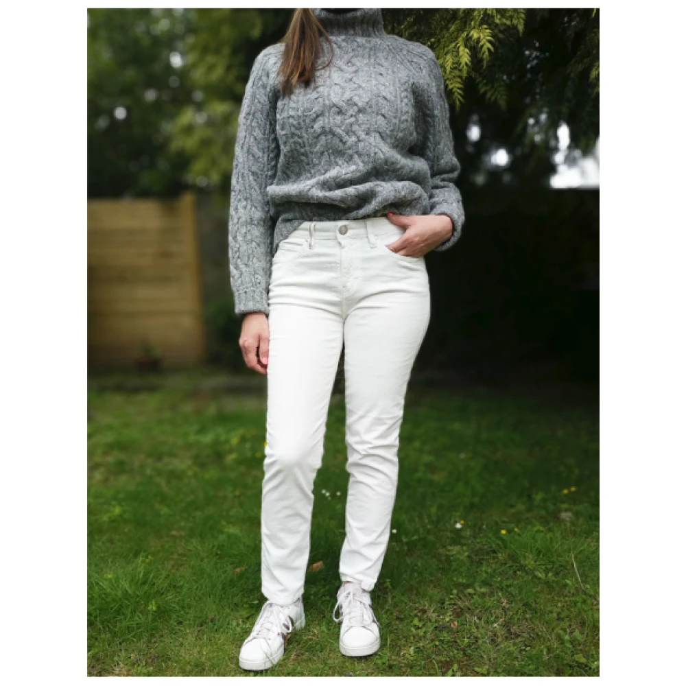 Islow Corduroy Slim 7 8 Broek Beige Dames