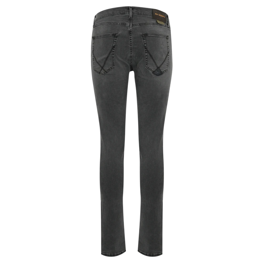 Roy Roger's Slim Fit Grijze Denim Broek Blue Heren