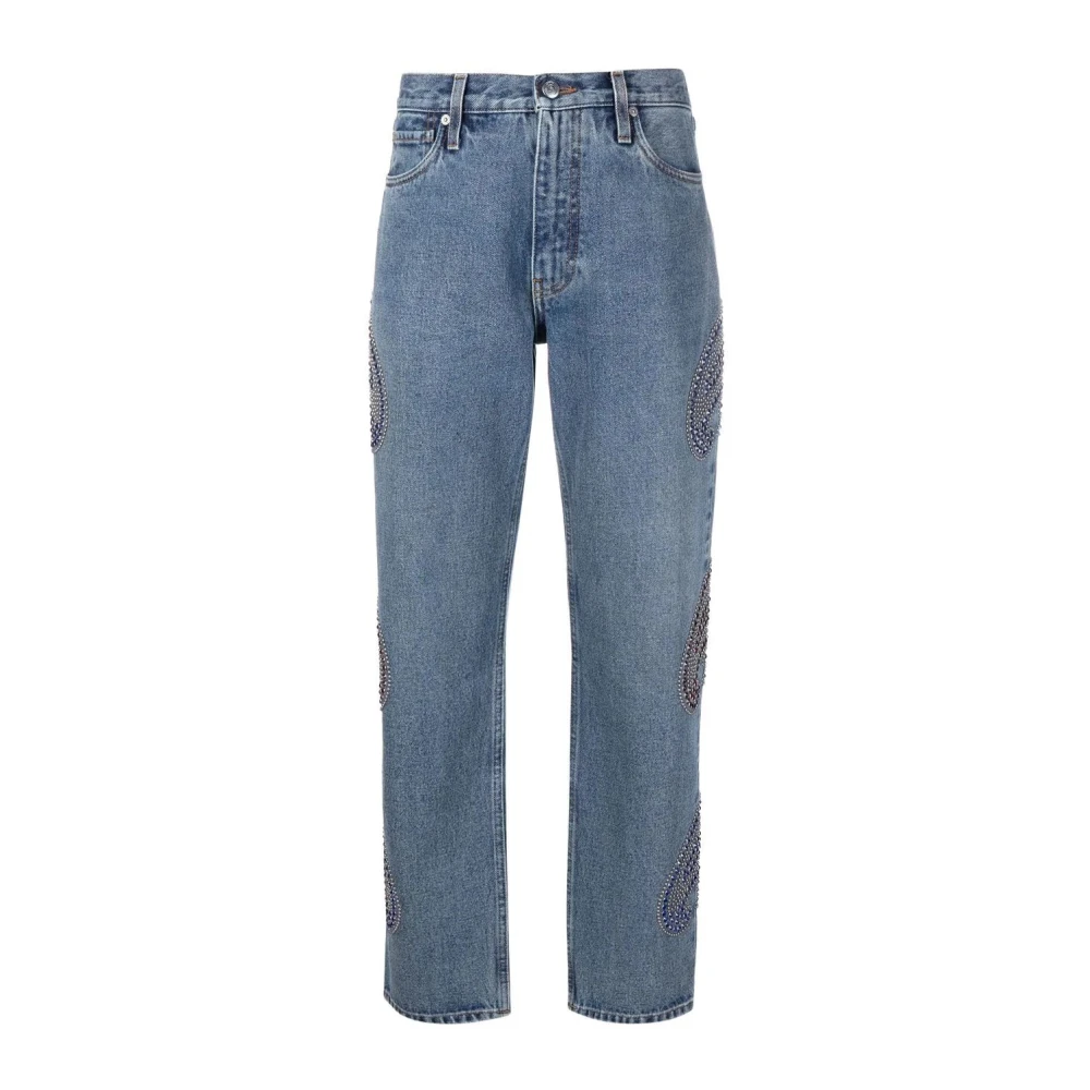 Etro Women's Blue Straight Fit Jeans, W30, Jeans