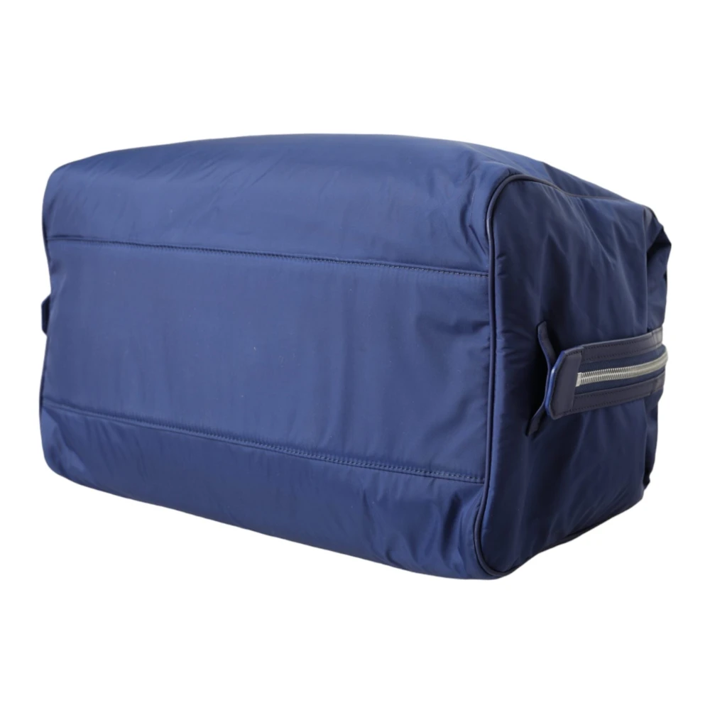 Dolce & Gabbana Blauwe Nylon-Kalfsleren Schoudertas Blue Heren