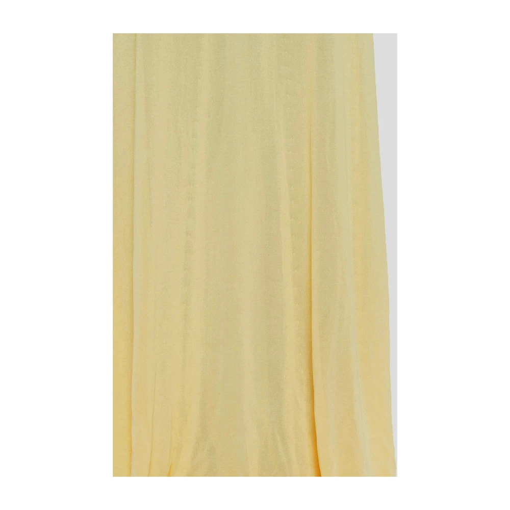 Jacquemus Gebreide Sculta Jurk in Viscose Yellow Dames