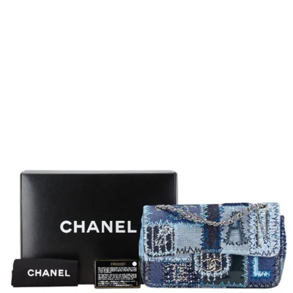 Chanel Vintage Pre-owned Leather handbags Blue Dames