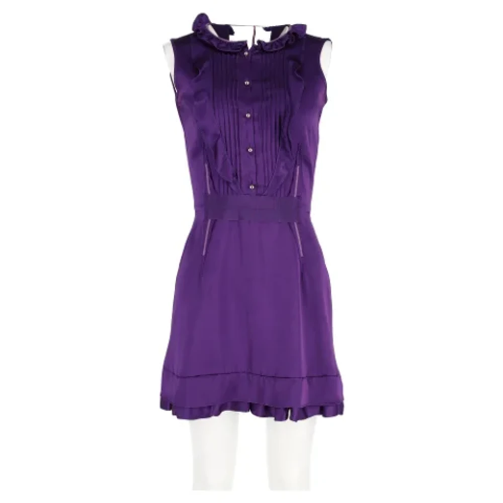 Mulberry Pre-owned Cotton dresses Purple Dames