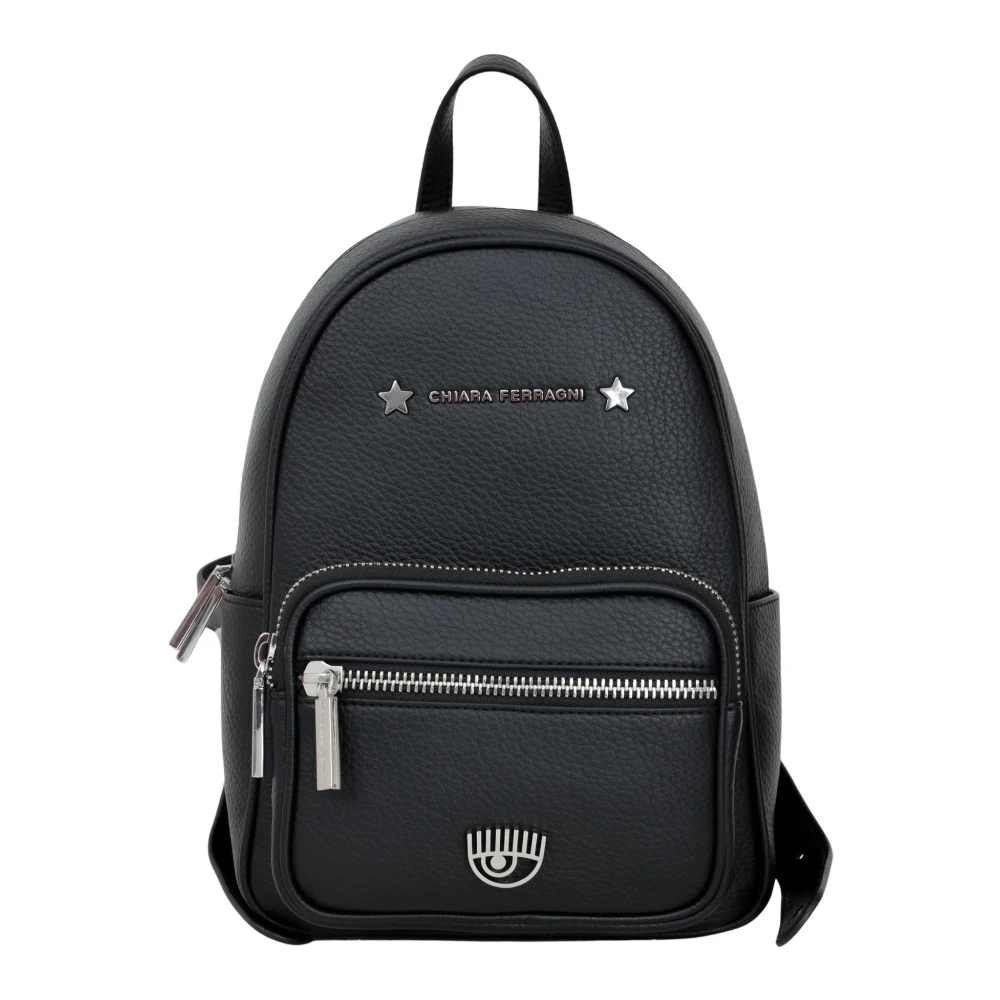 Chiara Ferragni Collection Zwarte synthetische rugzak met Eye Logo Black Dames