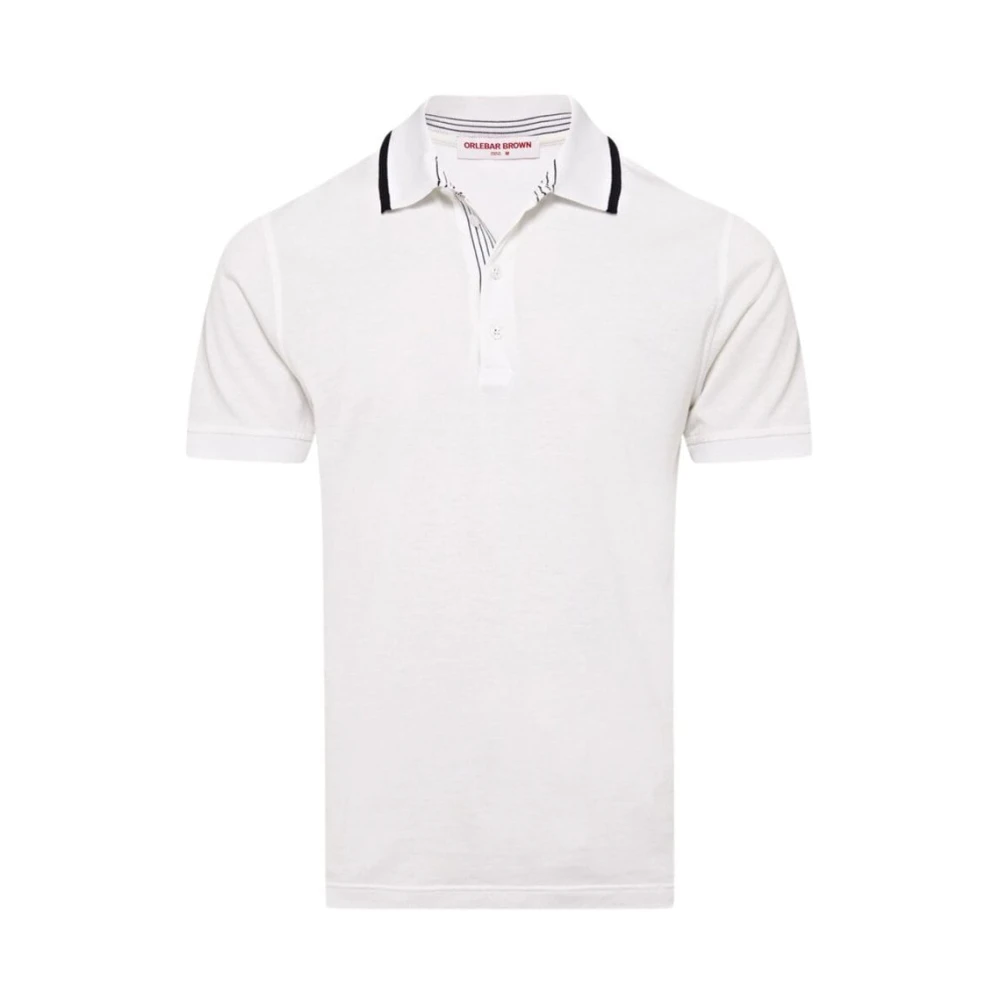 Orlebar Brown Klassieke Tipping Polo Shirt Wit White Heren