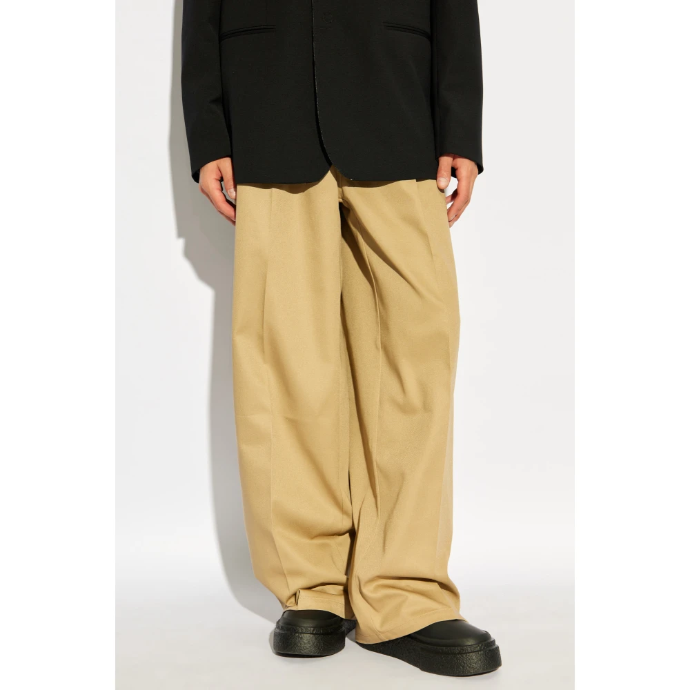 Maison Margiela Gekreukelde broek Beige Heren