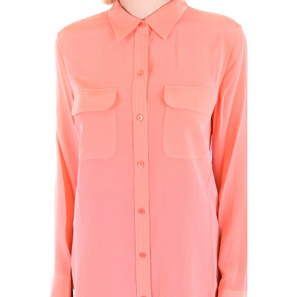 Equipment Luxe Zijden Shirt in Melonkleur Pink Dames