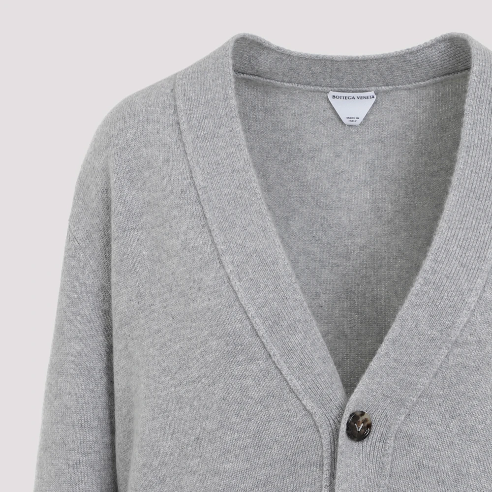 Bottega Veneta Grijze Cashmere V-Hals Vest Gray Dames