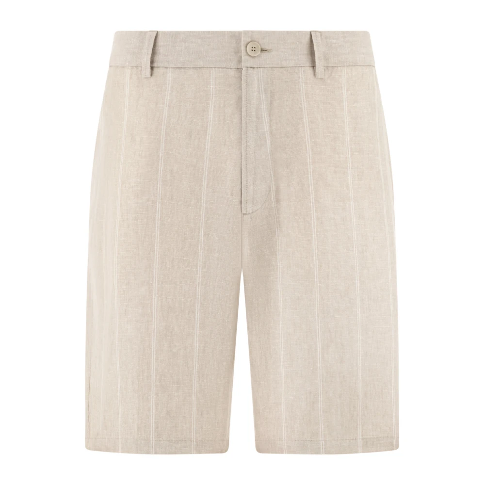 Boggi Milano Homme Beige Shorts, Taille: W36 Bermudas En Lin