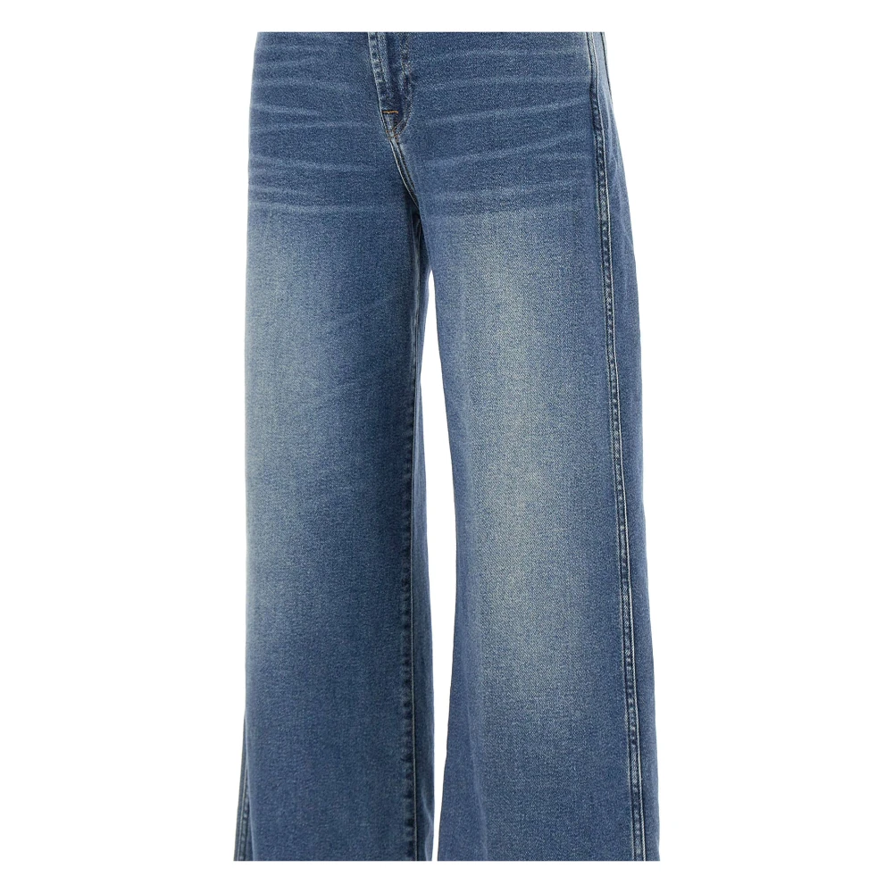 7 For All Mankind Wijde Jeans Denim Blue Dames
