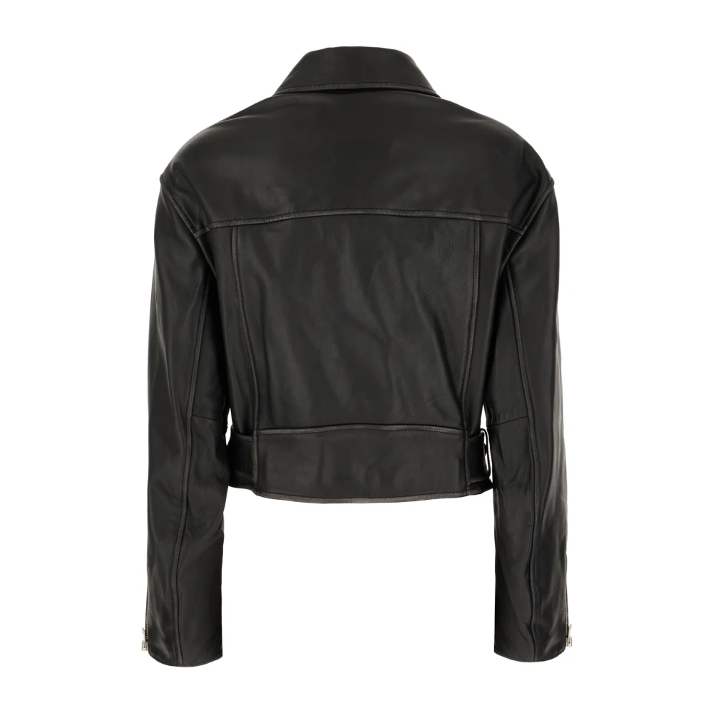 Max Mara Weekend Leren Jassen en Schoenen Collectie Black Dames