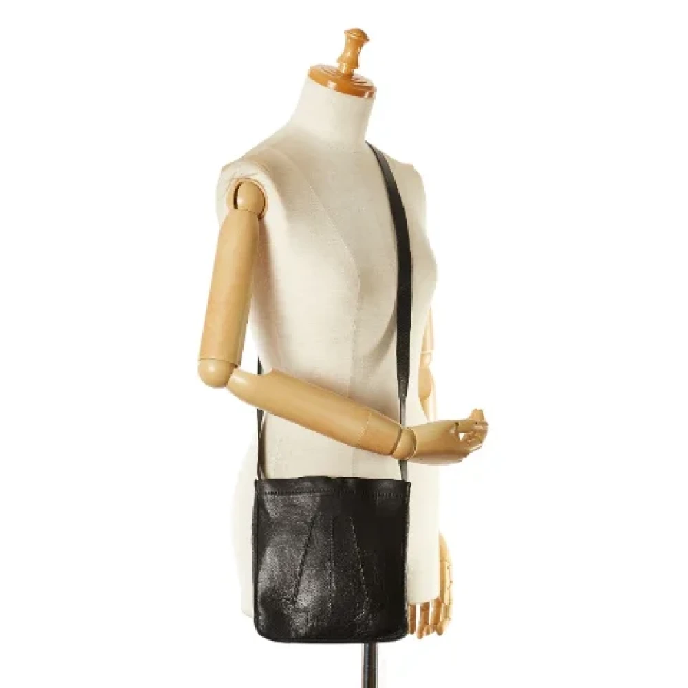Hermès Vintage Pre-owned Leather crossbody-bags Black Dames
