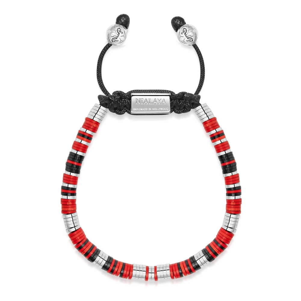 Nialaya Men's Brown Sedona Disc Bracelet