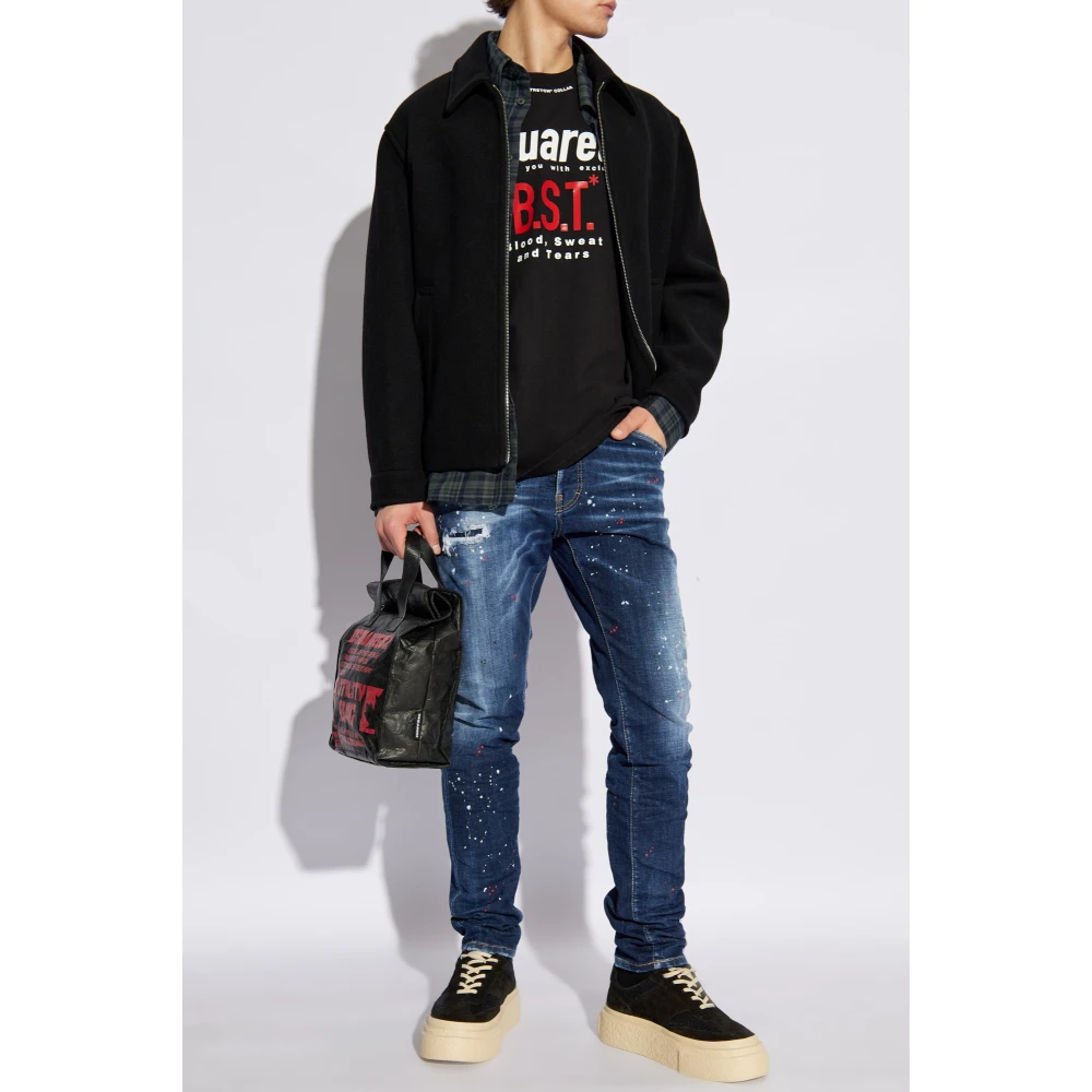 Dsquared2 T-shirt met print Black Heren