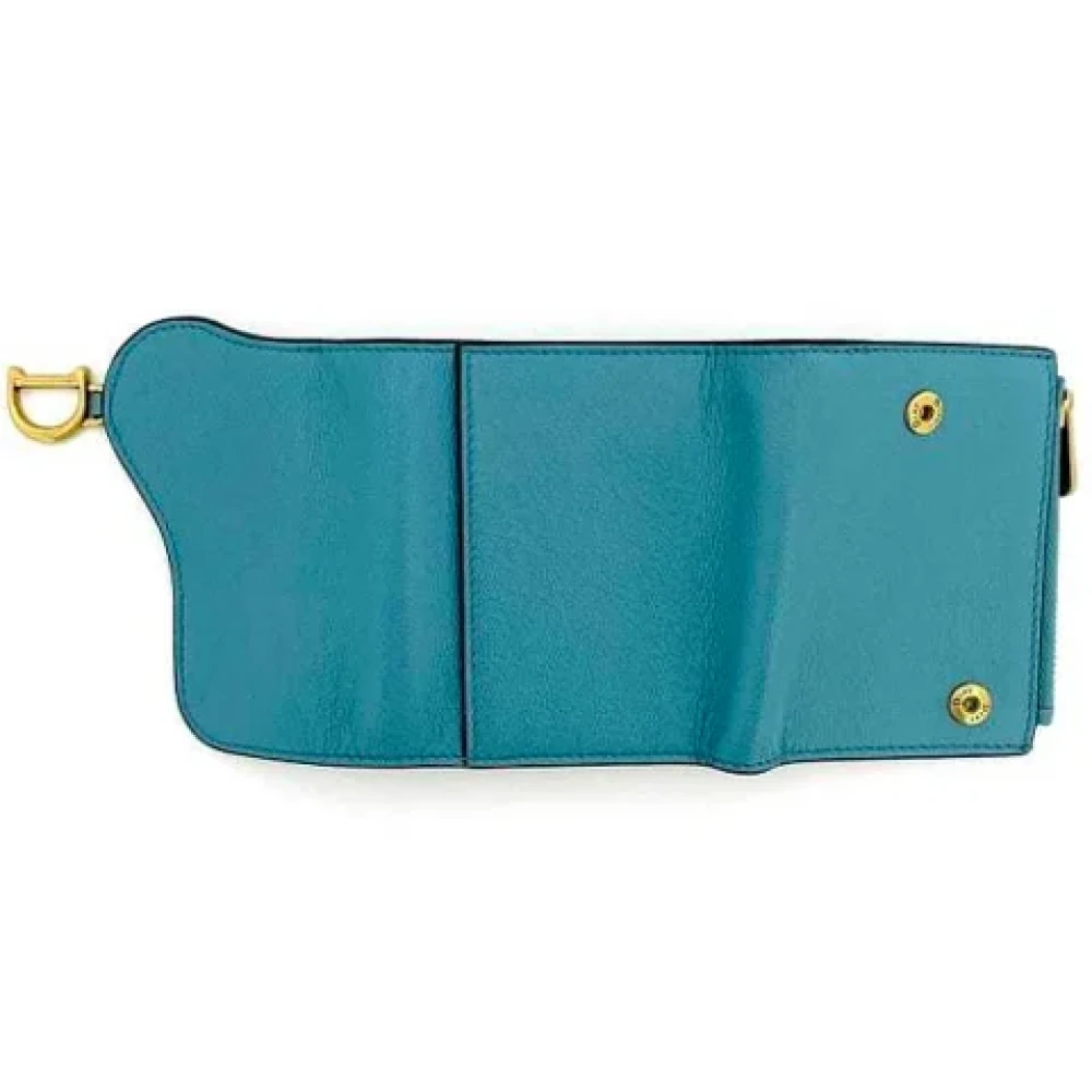 Dior Vintage Pre-owned Canvas wallets Blue Dames