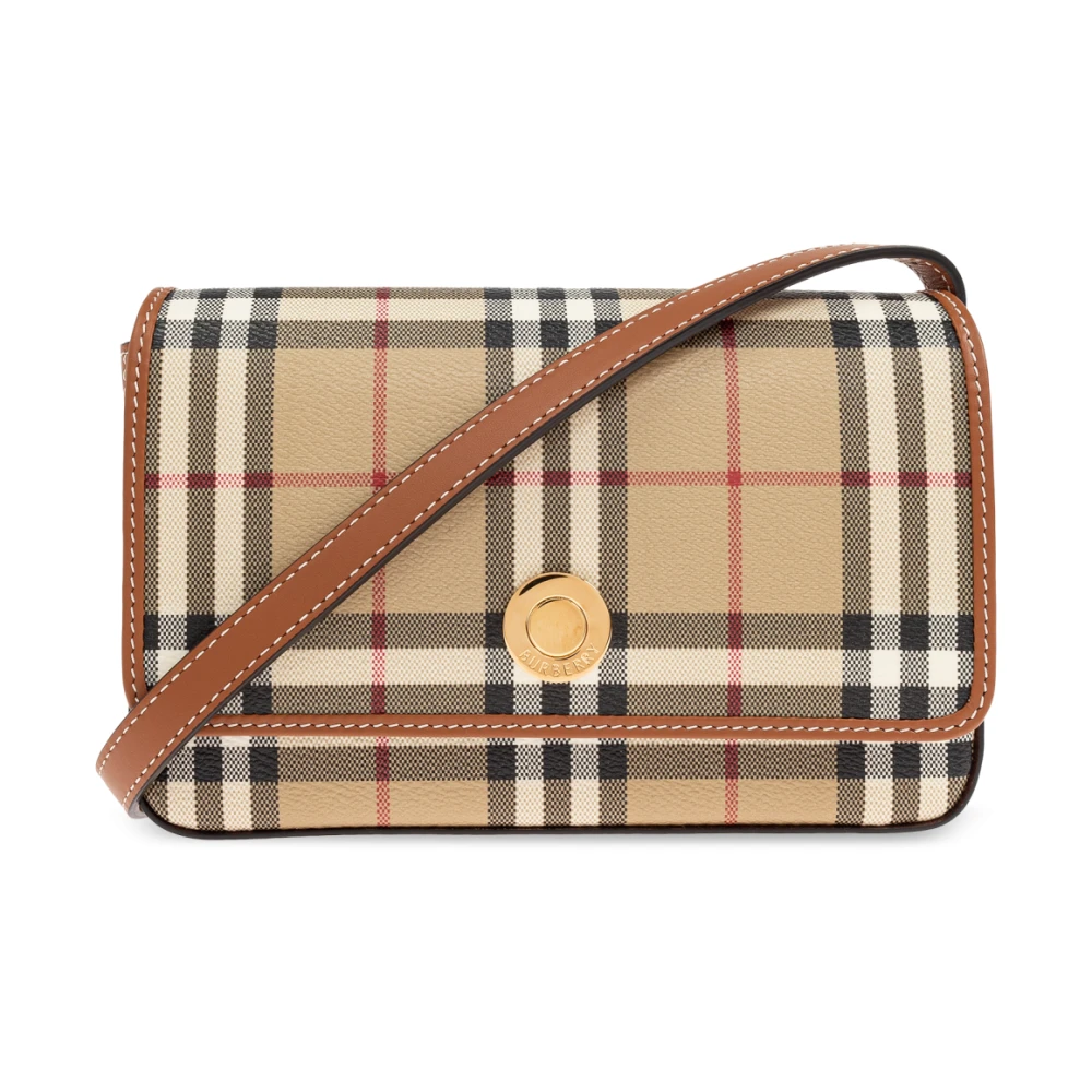 Burberry Vrouw Beige Tassen Dames, One Size, Leer, Schoudertas Hampshire