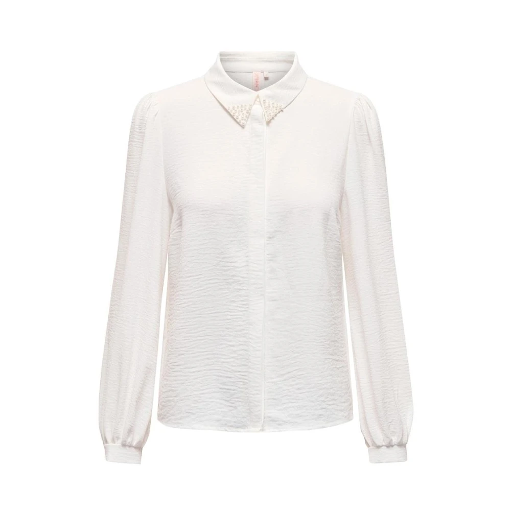 Only Pearl LS Shirt in Cloud Dancer White Dames