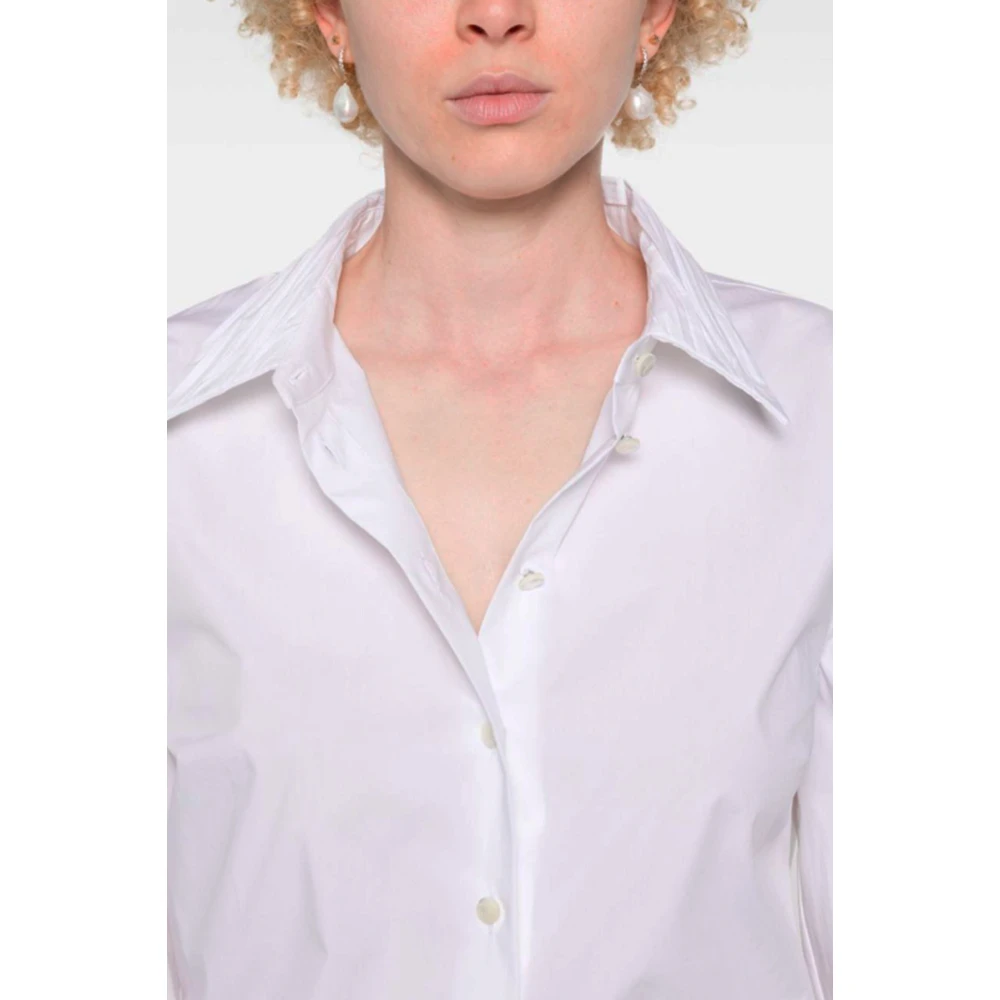 TORY BURCH Witte Poplin Button-Up Overhemd White Dames
