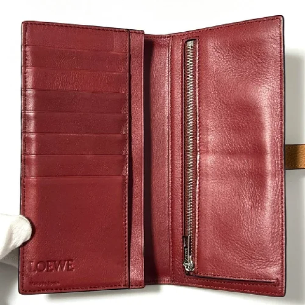 Loewe Pre-owned Leather wallets Brown Dames