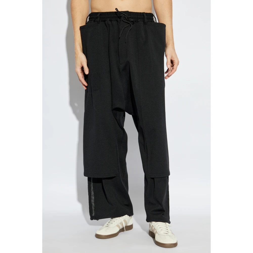 Y-3 Dubbel gelaagde broek Black Heren