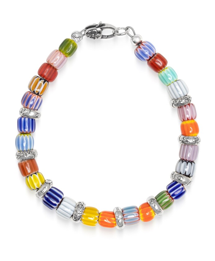 menand-39-s-sterling-silver-bracelet-with-ceramic-multicolored-beads