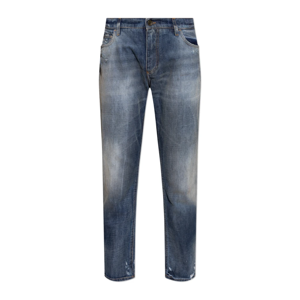 Dolce & Gabbana Jeans met logo Blue Heren
