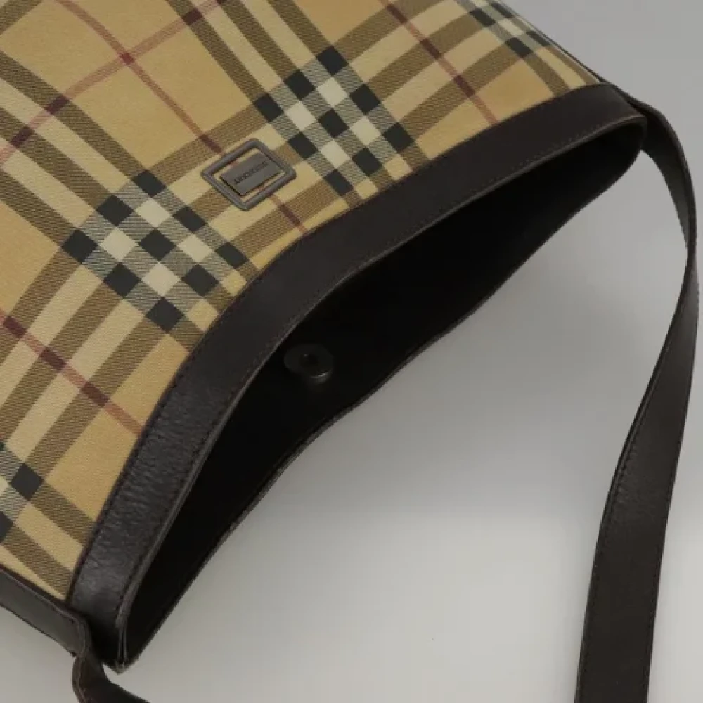 Burberry Vintage Pre-owned Canvas shoulder-bags Beige Dames