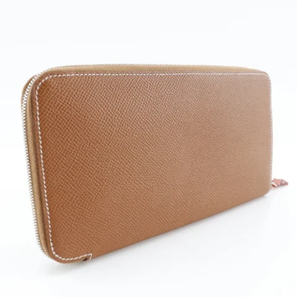 Hermès Vintage Pre-owned Leather wallets Brown Dames