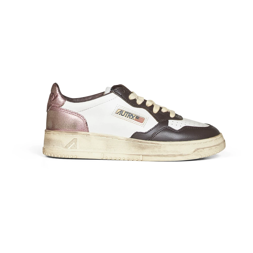 Autry White Medalist Low Super Vintage - Female - Sneakers - 4 Uk - Shoes