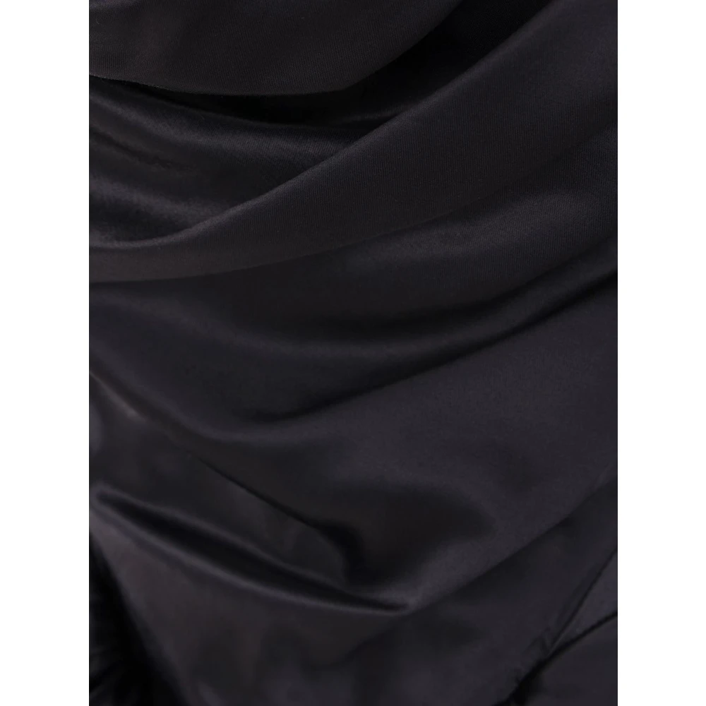 Vivienne Westwood Zwarte Gedrapeerde Cowl Neck Jurk Black Dames