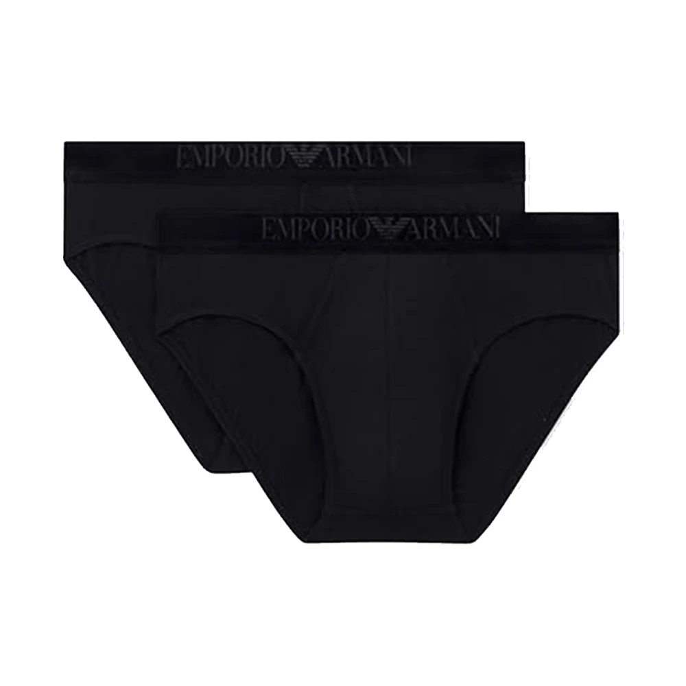 Emporio Armani Men's Black Values Two-Pack Briefs